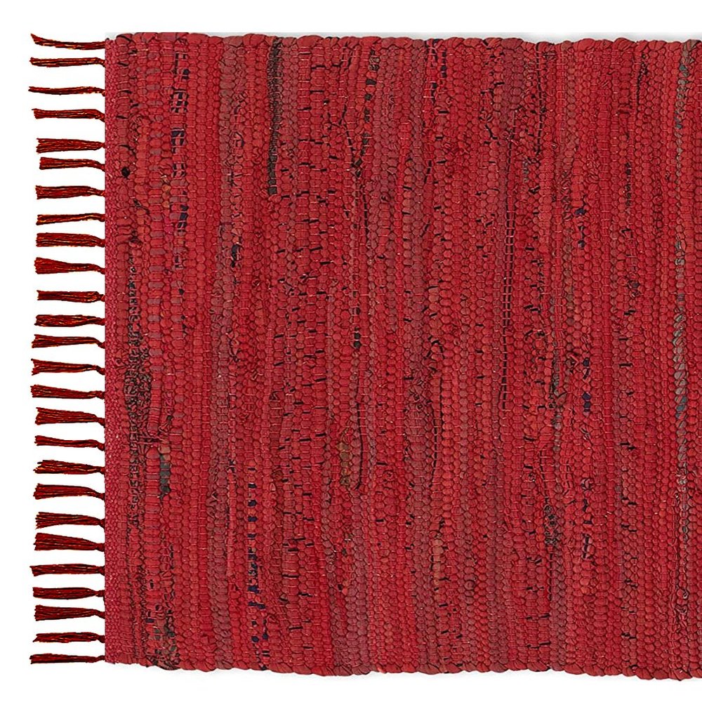 Cotton Rag Rug 24''x36''- Multicolor Chindi Rug Hand Woven Washable & Reversible